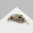 Брошь «Листочек», фиолетовая в золоте - Фото 1