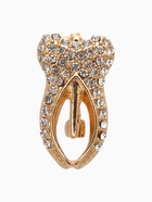 Брошь «Зуб», белая в золоте - Фото 1