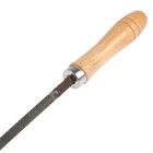 УЦЕНКА Напильник ТУНДРА, круглый, 200 мм, №2, сталь У10, деревянная рукоятка - Фото 4