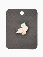 Брошь «Птица» голубка, цвет бело-зелёный в золоте (комплект 2 шт) - фото 57933089