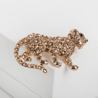 Брошь «Лев» Симба, цвет шампанского в золоте - Фото 1