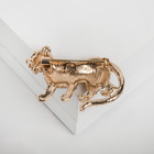 Брошь «Лев» Симба, цвет шампанского в золоте - Фото 2