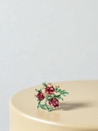 Брошь «Гранат», цвет красно-зелёный в золоте - Фото 5