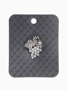 Брошь «Виноград» мини, цвет белый в серебре - фото 61001545