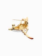 Брошь «Птичка» чижик, цветная в золоте - Фото 3