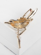 Брошь «Птичка» чижик, цветная в золоте 4570945