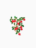 Брошь «Ветвь коралловая», красно-зелёная в золоте - Фото 1