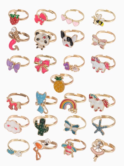 Кольцо Выбражулька «Приключение», форма МИКС, цветное, фасовка 36 шт., безразмерное