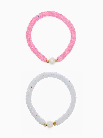 Браслет детский «Выбражулька. Пайетки», d=5 см, белый, розовый