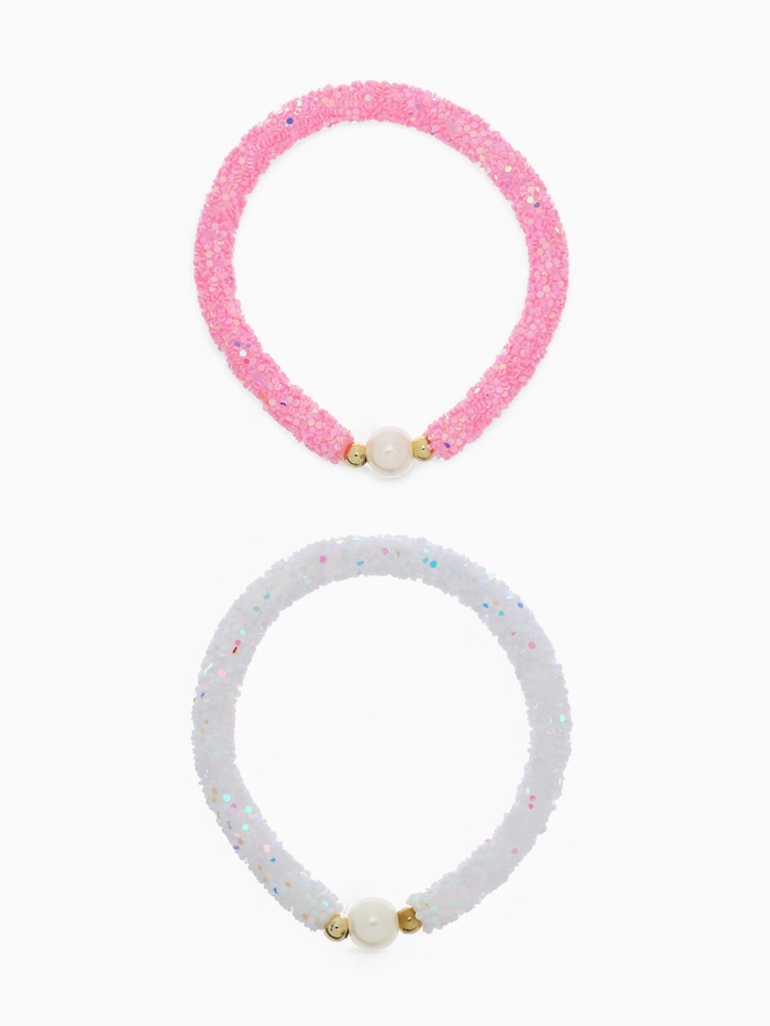 Браслет детский «Выбражулька. Пайетки», d=5 см, белый, розовый