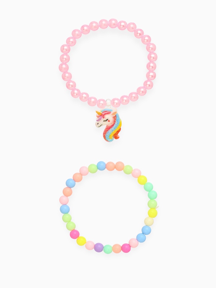 Набор детских браслетов «Выбражулька» 2 шт. d=5 см единорог, цветные