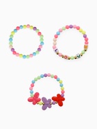 Набор детских браслетов «Выбражулька» 3 шт. d=5 см бабочки и буквы, цветные - Фото 1