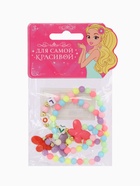 Набор детских браслетов «Выбражулька» 3 шт. d=5 см бабочки и буквы, цветные - Фото 6