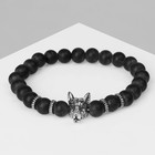 Браслет унисекс «Бастион» волк, цвет чёрный с чернёным серебром, d=7 см - фото 318640151