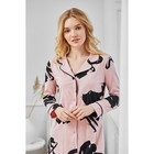 Домашнее платье-рубашка женское KAFTAN "Unique" розовый, р-р 48-50 - Фото 4