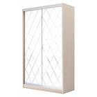 Шкаф-купе Хит-23-15-66, 1500×620×2300 мм, цвет дуб молочный, ромб большой на матовом  (артикул 4787019)  большой выбор товаров оптом и в розницу по низким ценам с доставкой