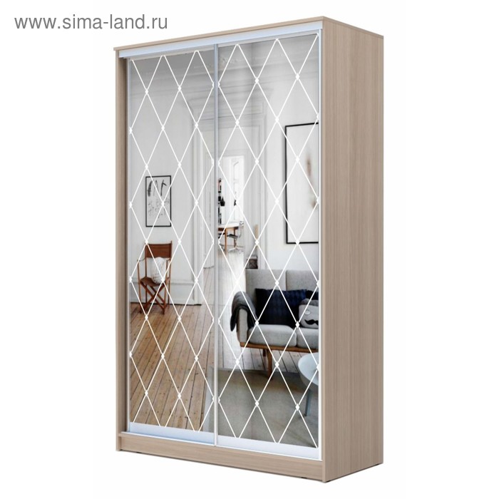 Шкаф - купе «Хит-22-17-66», 1680×620×2200 мм, цвет ясень шимо светлый