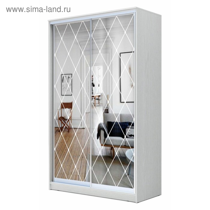 Шкаф - купе «Хит-23-17-66», 1680×620×2300 мм, белый шагрень