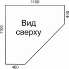 Угловой Шкаф-купе Хит-У-22-4-66, 1100x1100x2200, Ясень шимо светлый, Ромб большой на зеркале   47872 - Фото 3