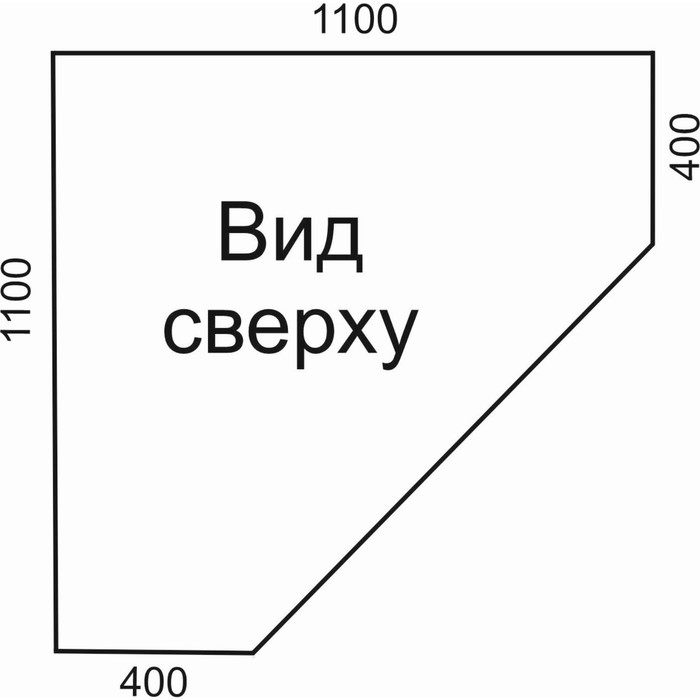 Угловой шкаф-купе Хит-У-22-4-66, 1100×1100×2200 мм, шимо светлый, ромб большой на зеркале