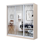 Шкаф-купе Хит-22-18/2-656, 1800×620×2200 мм, цвет дуб молочный, ромб большой на зеркале 4787283