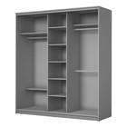 Шкаф-купе Хит-22-18-666, 1800×620×2200 мм, цвет белый шагрень, ромб большой на зеркале 4787297