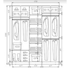 Шкаф - купе «Хит-22-18-666», с матовым стеклом, 1800×620×2200 мм, цвет белый шагрень 4787303