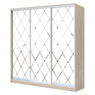 Шкаф-купе Хит-22-18-666, 1800×620×2200 мм, цвет дуб сонома, ромб большой на матовом 4787305