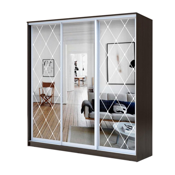 Шкаф - купе «Хит-22-20-656», 2000×620×2200 мм, цвет венге цаво