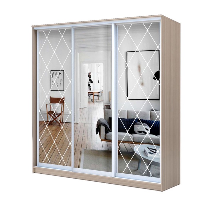 Шкаф - купе «Хит-22-20-656», 2000×620×2200 мм, ясень шимо светлый