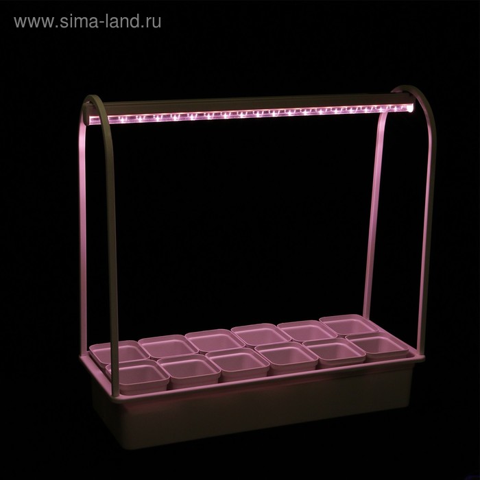 Фитосветильник светодиодный Uniel "Минисад", 10 Вт, 572 мм, IP40, с подставкой, 12 кашпо - Фото 1