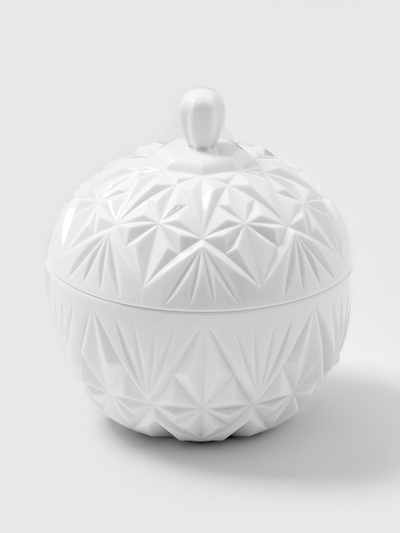 Сахарница с крышкой Альтернатива «Шарм», 350 мл, пластик, белая