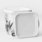 Ёмкость для муки и сахара Альтернатива, 25 л, с декором, пластик, белая, крышка МИКС - Фото 2