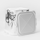 Ёмкость для муки и сахара Альтернатива, 25 л, с декором, пластик, белая, крышка МИКС - Фото 7