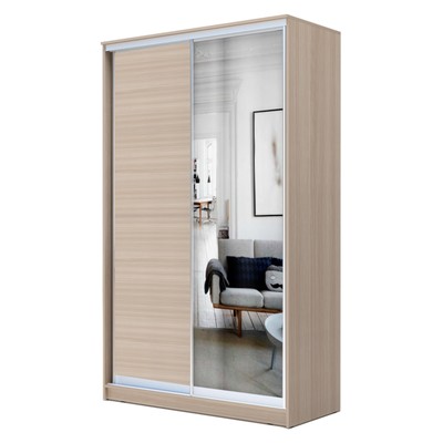 Шкаф - купе «Хит-22-15-15», с зеркалом, 1500×620×2200 мм, цвет ясень шимо светлый