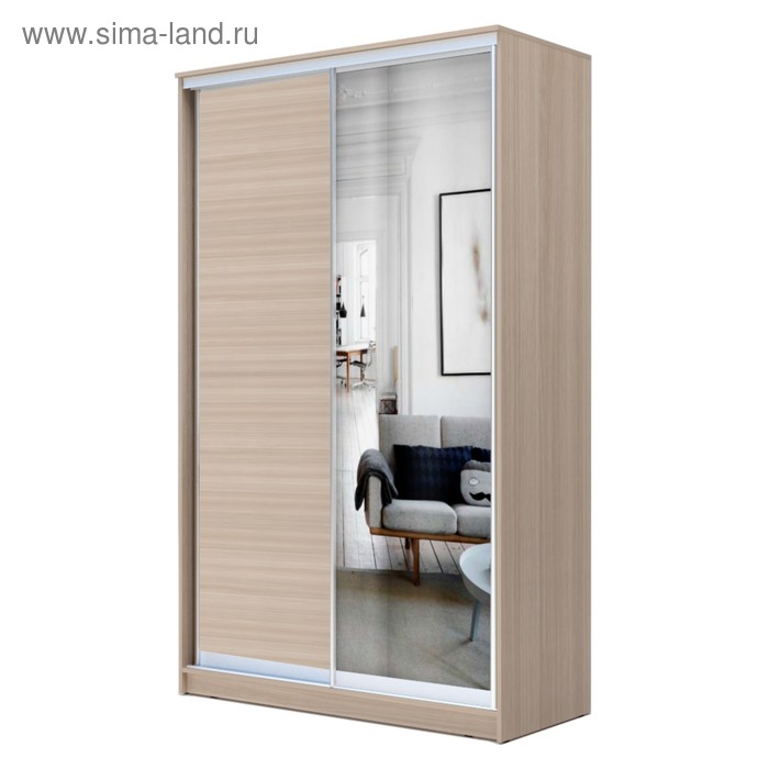 Шкаф - купе «Хит-22-15-15», с зеркалом, 1500×620×2200 мм, цвет ясень шимо светлый - Фото 1