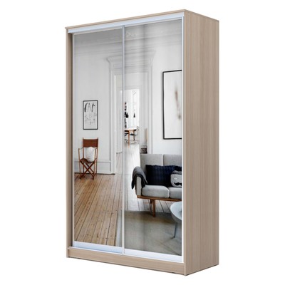 Шкаф - купе «Хит-22-15-55», с зеркалом, 1500×620×2200 мм, цвет ясень шимо светлый