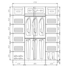 Шкаф-купе Хит-22-18/2-555, 1800×620×2200 мм, зеркало, цвет дуб молочный  (артикул 4787266)  большой выбор товаров оптом и в розницу по низким ценам с доставкой