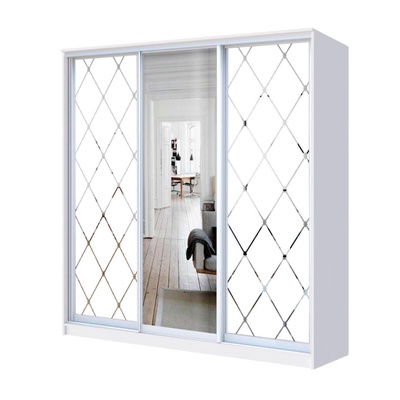 Шкаф - купе «Хит-22-18-656», с матовым стеклом, 1800×620×2200 мм, цвет белый шагрень