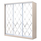 Шкаф-купе Хит-22-18-666, 1800×620×2200 мм, цвет дуб молочный, ромб большой на матовом 4787301