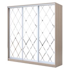 Шкаф-купе Хит-22-18-666, 1800×620×2200 мм, ясень шимо светлый, ромб большой на матовом 4787304