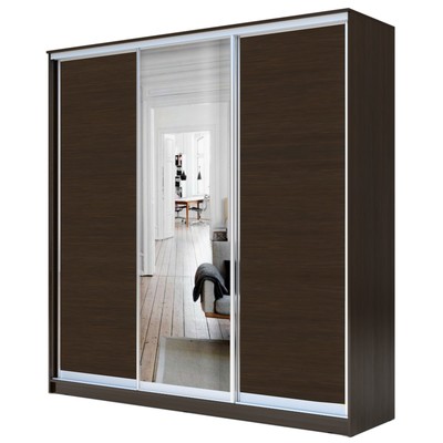 Шкаф - купе «Хит-22-20-151», 2000×620×2200 мм, с зеркалом, цвет венге цаво