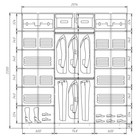 Шкаф-купе Хит-22-20/2-555, 2000×620×2200 мм, зеркало, цвет ясень шимо светлый  (артикул 4787376)  большой выбор товаров оптом и в розницу по низким ценам с доставкой