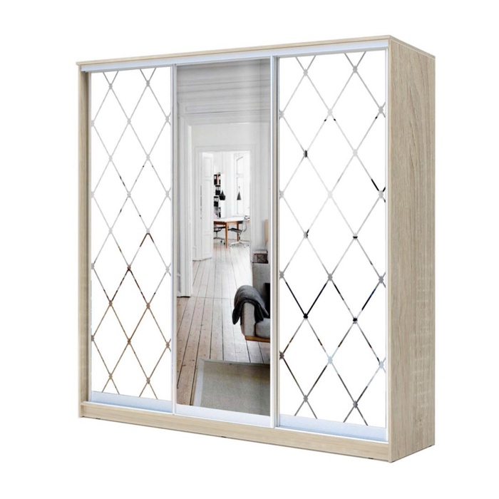 Шкаф - купе «Хит-22-20/2-656», 2000×620×2200 мм, цвет дуб сонома