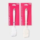 Лопатка Доляна «Конфетти», силикон, 20.5 см, белая - Фото 6