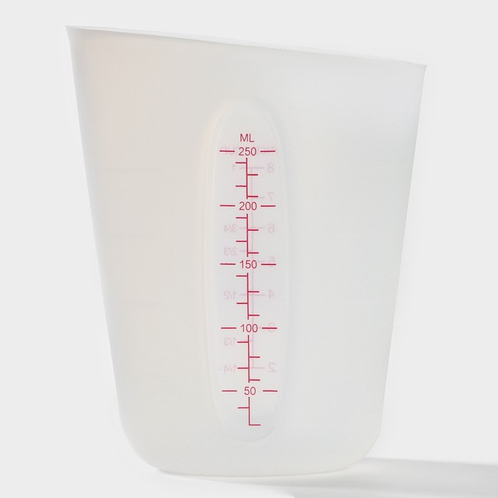 Мерный стакан Доляна, 250 мл, цвет белый - фото 1884992456