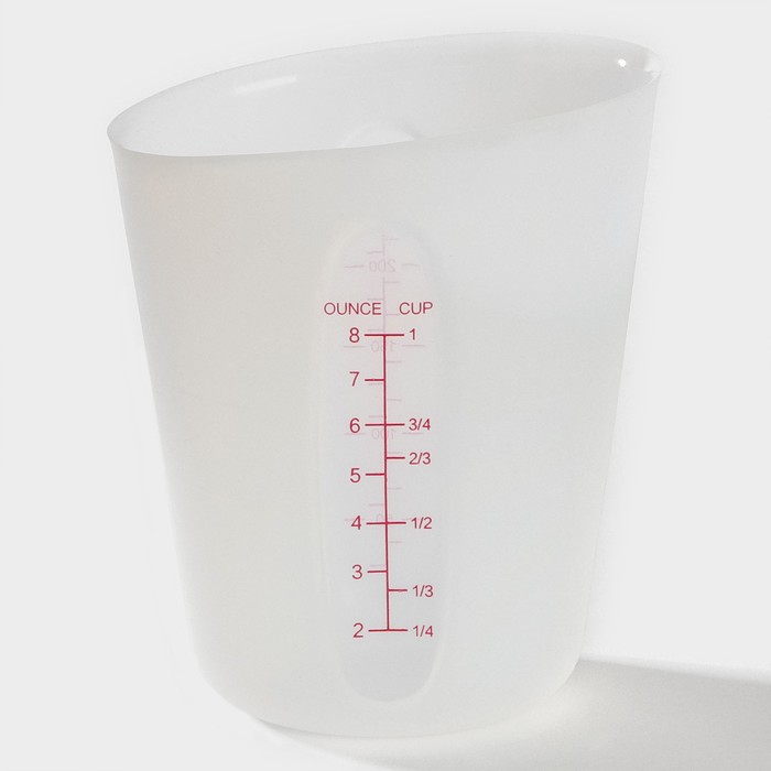 Мерный стакан Доляна, 250 мл, цвет белый - фото 1884992457