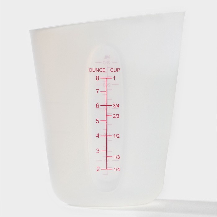 Мерный стакан Доляна, 250 мл, цвет белый - фото 1884992458