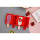 Форма для мороженого Доляна «Моника», силикон, 19.5×11 см, 4 ячейки (6.7×3.2 см), МИКС - Фото 13