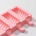 Форма для мороженого Доляна «Моника», силикон, 19,5×11 см, 4 ячейки (6,7×3,2 см), цвет МИКС - фото 4295503